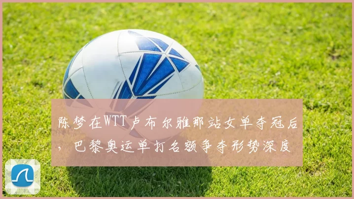 陈梦在WTT卢布尔雅那站女单夺冠后，巴黎奥运单打名额争夺形势深度分析
